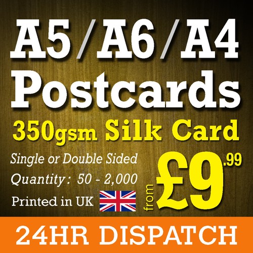 Postcard printing 350gsm silk - postcard,