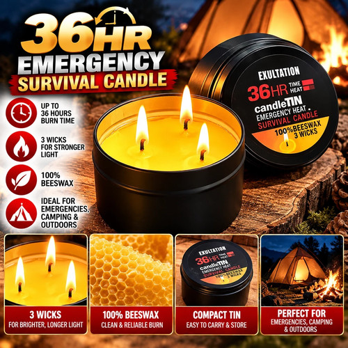36hr emergency survival candle - emergency,