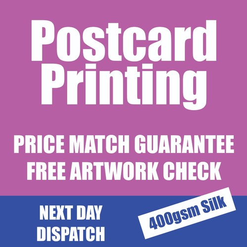 Postcard printing 400gsm silk - postcard,